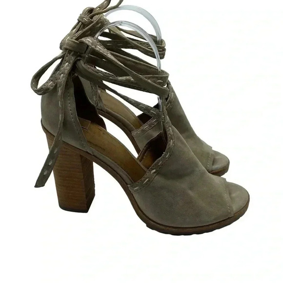 Frye Suzie Pickstitch Leather Lug chunky Heel Sandal size 8 - Picture 2 of 11